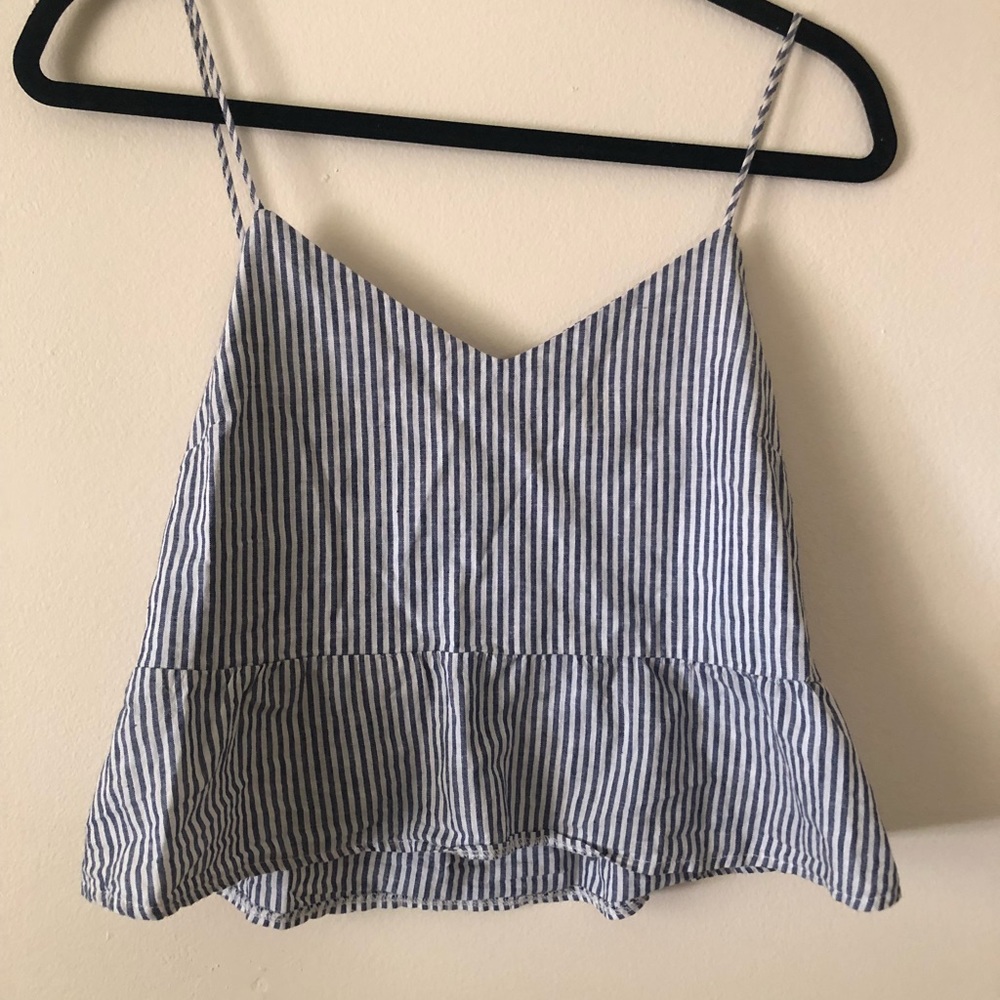 PEPLUM STRIPED TOP